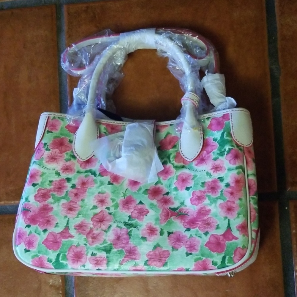 NWT Dooney & Bourke Pink Floral Tote